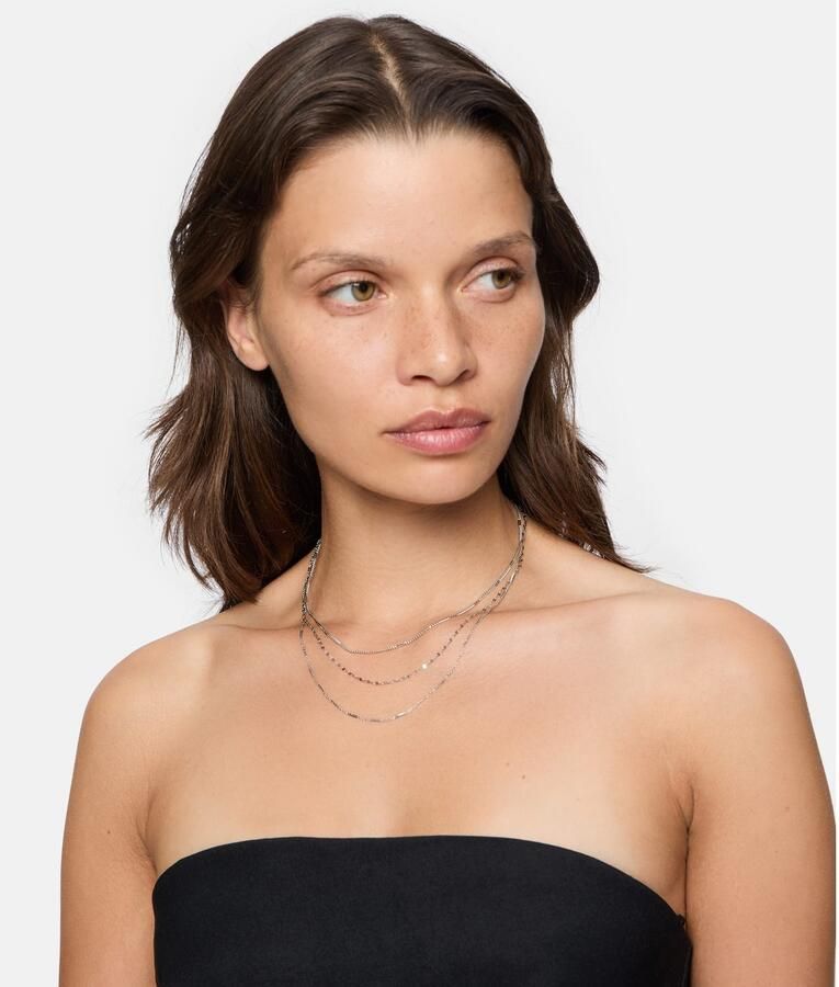 Liebeskind Berlin Ketting zonder hanger Sieraden roestvrij staal Sparkling With Layers LJ-1459 LJ-1460 LJ-1461