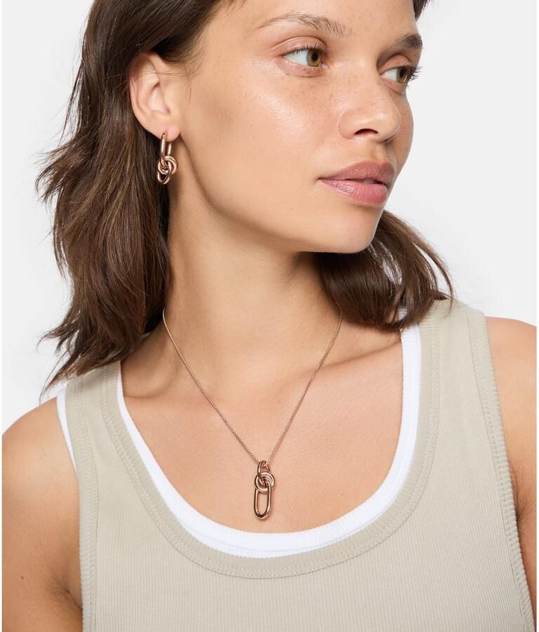 Liebeskind Berlin Paar creolen Sieraden cadeau roestvrijstalen oorbellen Modern Knot - Foto 2