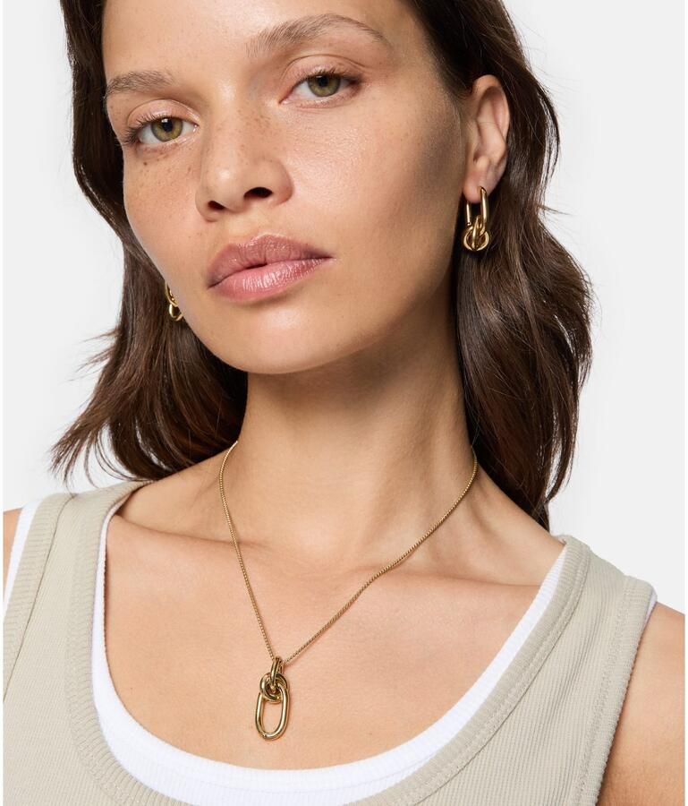 Liebeskind Berlin Paar creolen Sieraden cadeau roestvrijstalen oorbellen Modern Knot