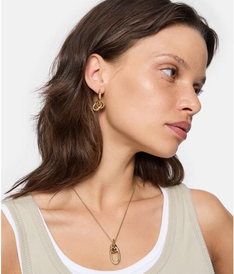 Liebeskind Berlin Paar creolen Sieraden cadeau roestvrijstalen oorbellen Modern Knot - Foto 2