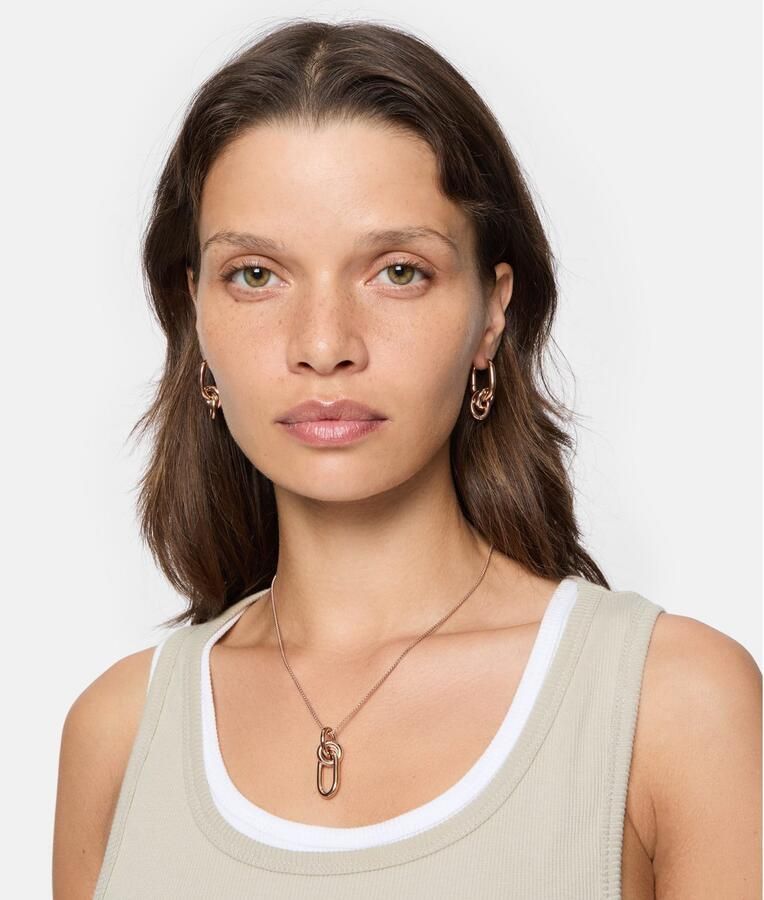 Liebeskind Berlin Paar creolen Sieraden cadeau roestvrijstalen oorbellen Modern Knot - Foto 5