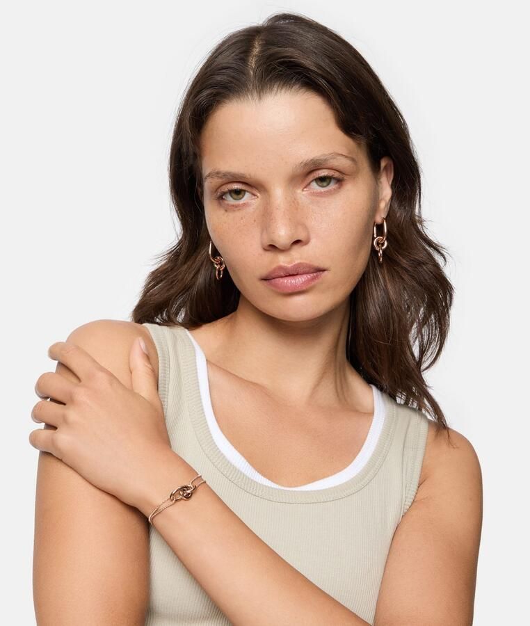 Liebeskind Berlin Paar creolen Sieraden cadeau roestvrijstalen oorbellen Modern Knot - Foto 6