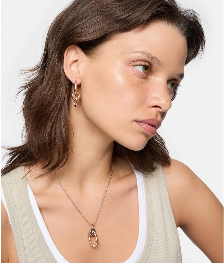 Liebeskind Berlin Paar creolen Sieraden cadeau roestvrijstalen oorbellen Modern Knot - Foto 3