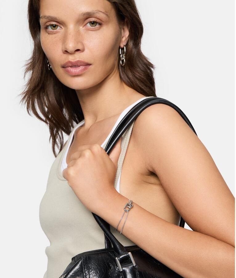 Liebeskind Berlin Paar creolen Sieraden cadeau roestvrijstalen oorbellen Modern Knot