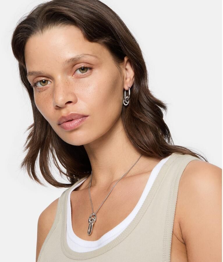 Liebeskind Berlin Ketting met hanger Sieraden cadeau roestvrijstalen halsketting Modern Knot knoop