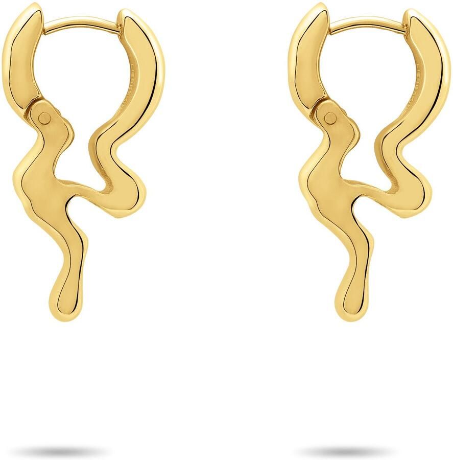 Liebeskind Berlin Paar creolen Sieraden cadeau roestvrijstalen oorbellen The Melting Organic