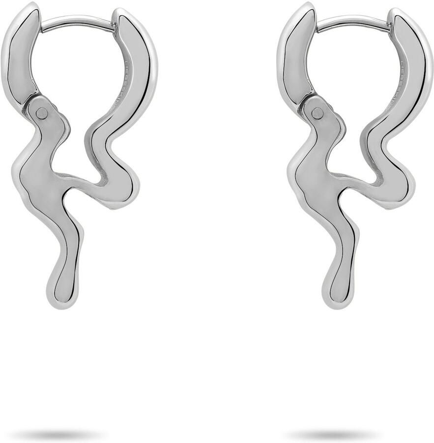 Liebeskind Berlin Paar creolen Sieraden cadeau roestvrijstalen oorbellen The Melting Organic - Foto 2