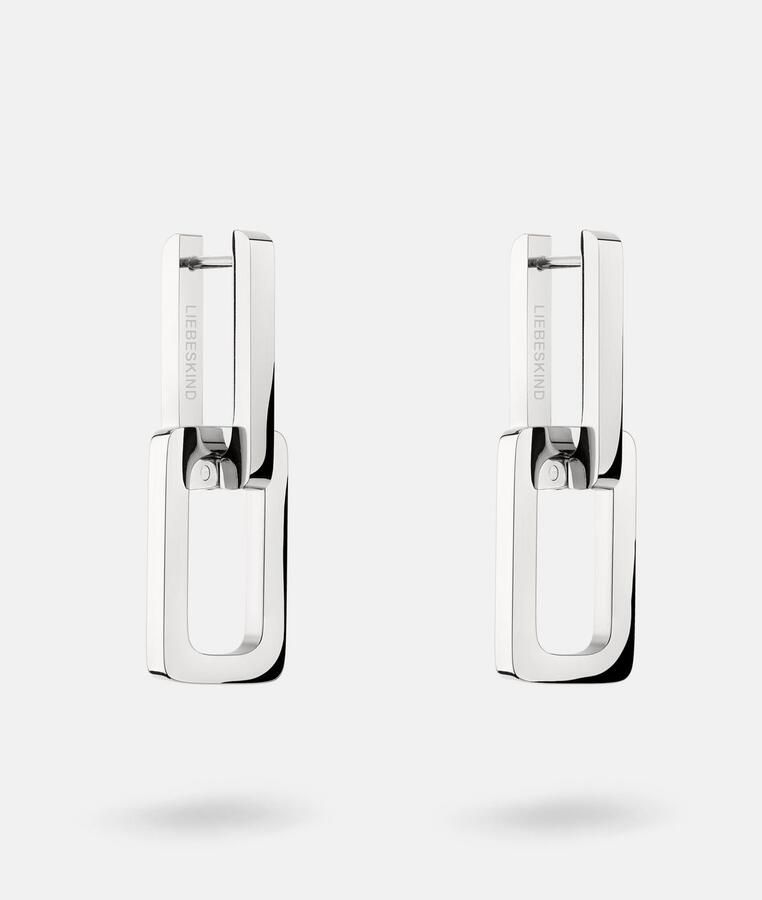 Liebeskind Berlin Paar creolen Sieraden cadeau roestvrijstalen oorbellen The Mini Link - Foto 5