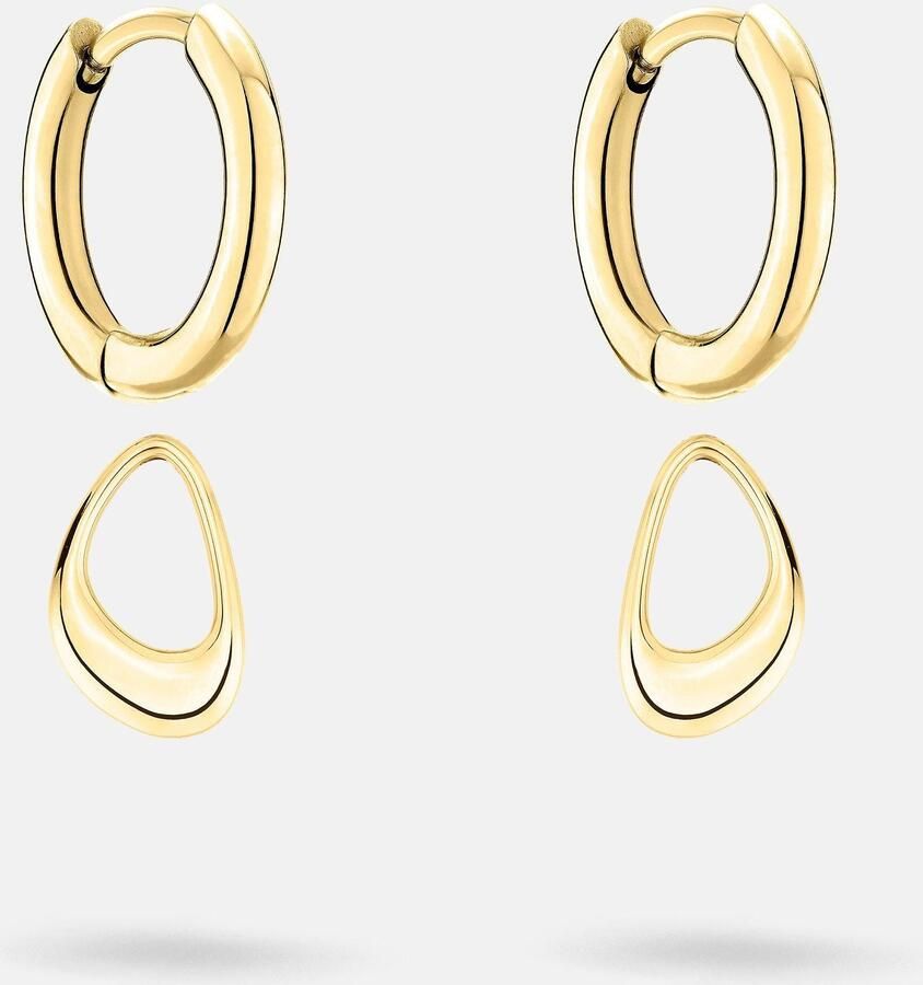 Liebeskind Berlin Paar creolen Sieraden cadeau roestvrijstalen oorbellen The Organic - Foto 4