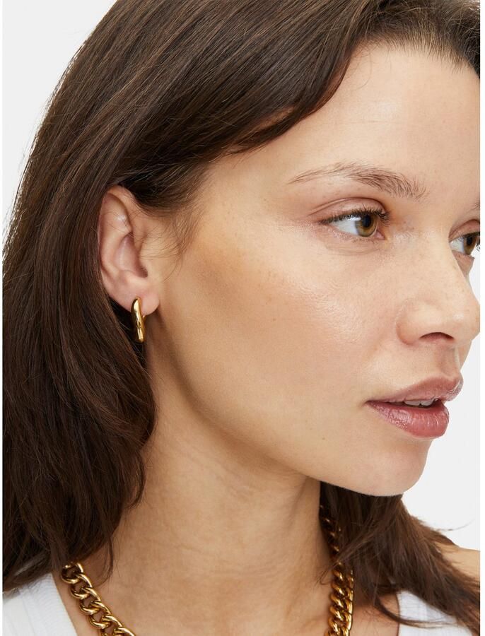 Liebeskind Berlin Paar creolen Sieraden cadeau roestvrijstalen oorbellen The Organic - Foto 4