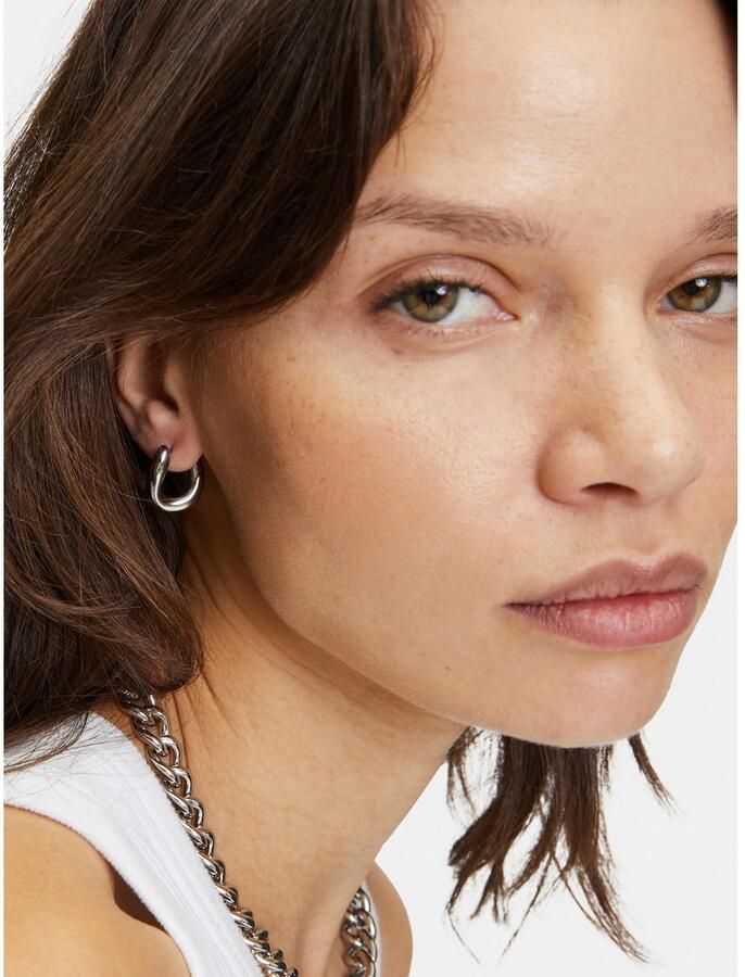 Liebeskind Berlin Paar creolen Sieraden cadeau roestvrijstalen oorbellen The Organic - Foto 4