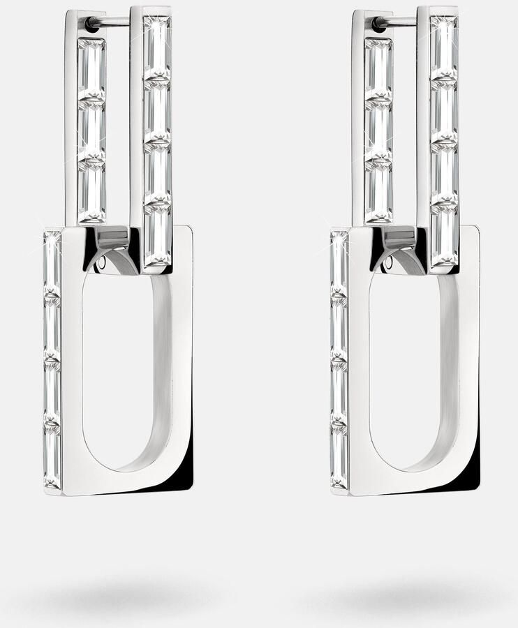 Liebeskind Berlin Paar creolen Sieraden roestvrijstalen oorbellen The Festive Mini Link Sparkle - Foto 6