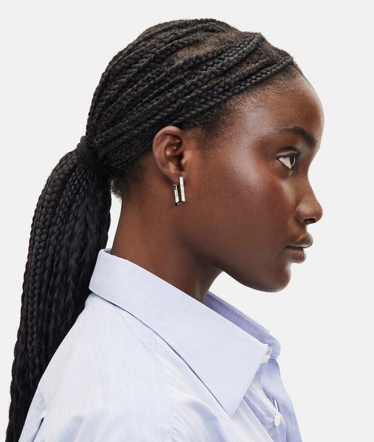 Liebeskind Berlin Paar creolen Sieraden roestvrijstalen oorbellen The Festive Mini Link Sparkle - Foto 2