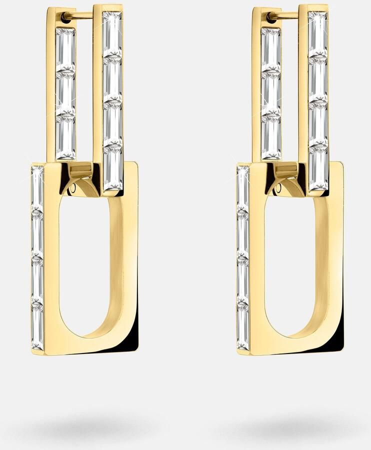 Liebeskind Berlin Paar creolen Sieraden roestvrijstalen oorbellen The Festive Mini Link Sparkle - Foto 5