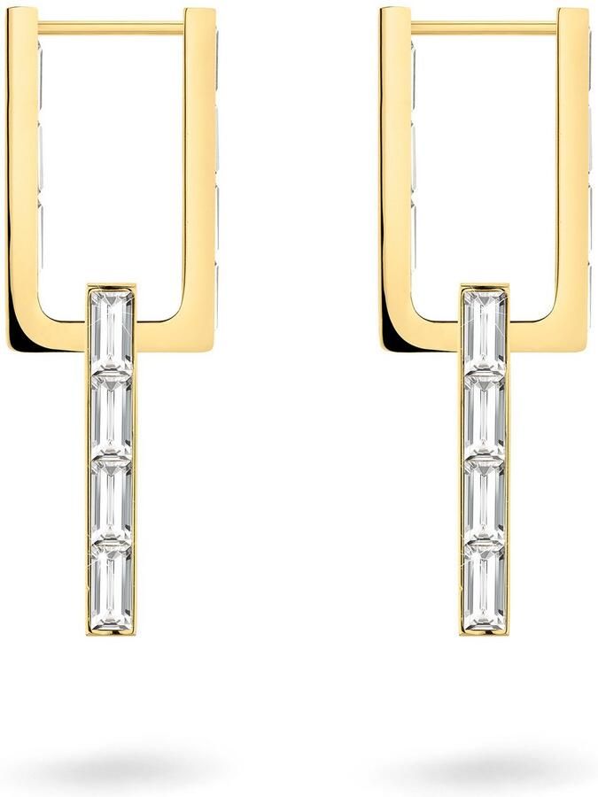 Liebeskind Berlin Paar creolen Sieraden roestvrijstalen oorbellen The Festive Mini Link Sparkle - Foto 3