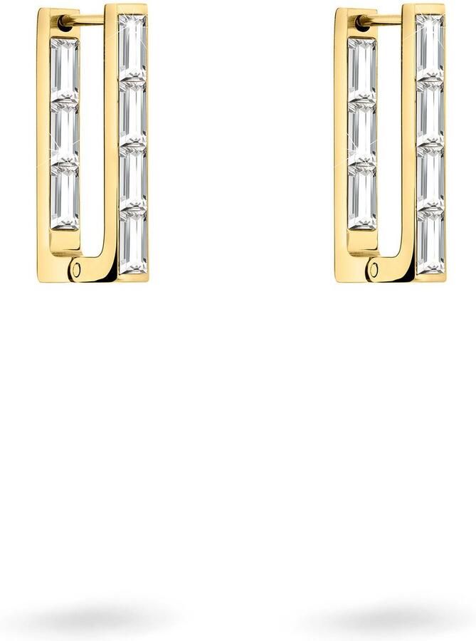 Liebeskind Berlin Paar creolen Sieraden roestvrijstalen oorbellen The Festive Mini Link Sparkle - Foto 4