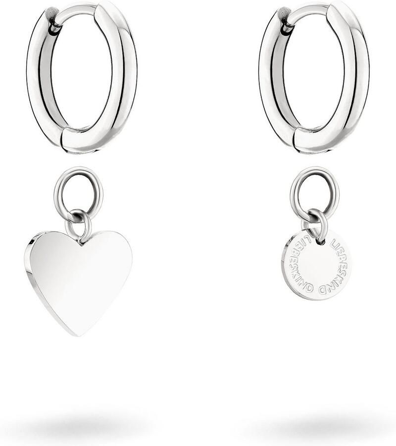 Liebeskind Berlin Paar creolen Sieraden RVS Layered Love LJ-1561 LJ-1595 LJ-1596 LJ-1597