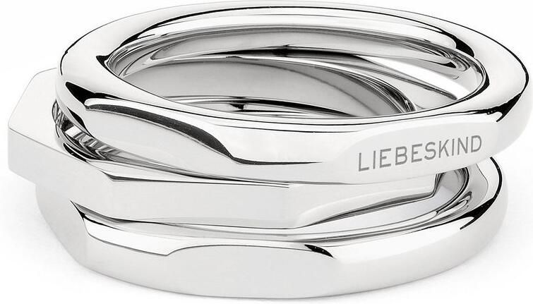 Liebeskind Berlin Ringenset Sieraden cadeau roestvrijstalen ring Urban Chic (set 3-delig) - Foto 4