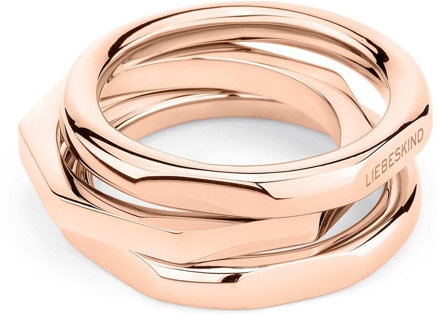 Liebeskind Berlin Ringenset Sieraden cadeau roestvrijstalen ring Urban Chic (set 3-delig) - Foto 6