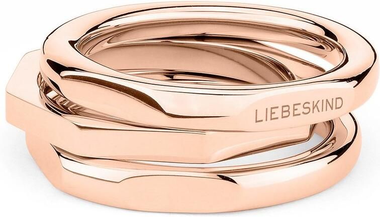 Liebeskind Berlin Ringenset Sieraden cadeau roestvrijstalen ring Urban Chic (set 3-delig) - Foto 4