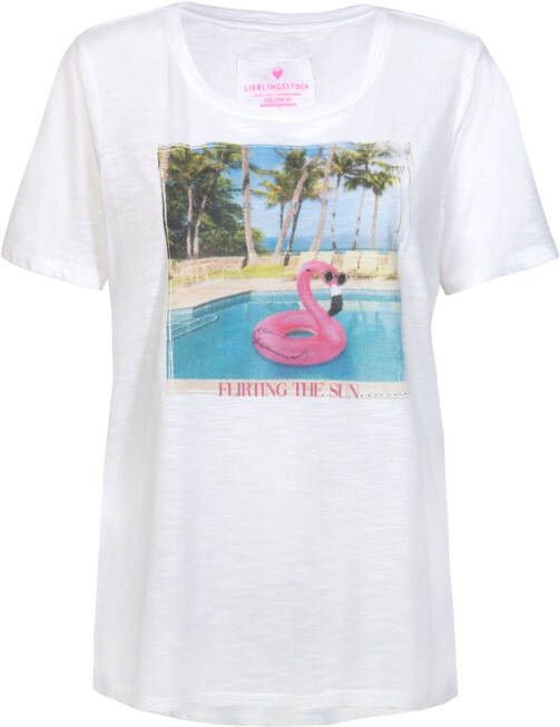 Lieblingsstück T-shirt CatalinaL met grote zomerse print op de voorkant