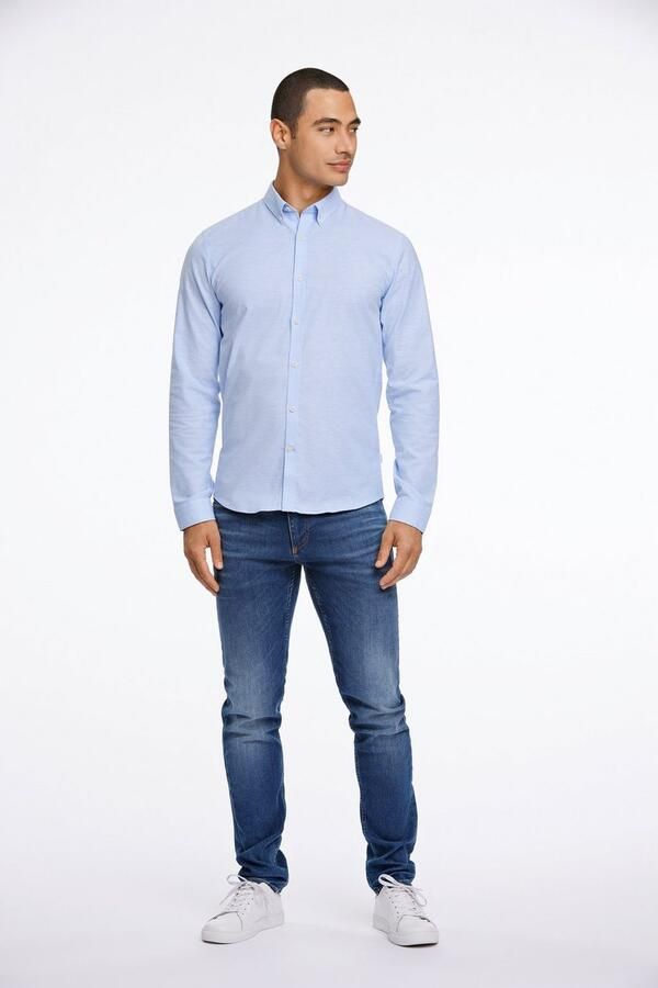 Lindbergh Slim fit vrijetijdsoverhemd met button-downkraag model 'Oxford' - Foto 6