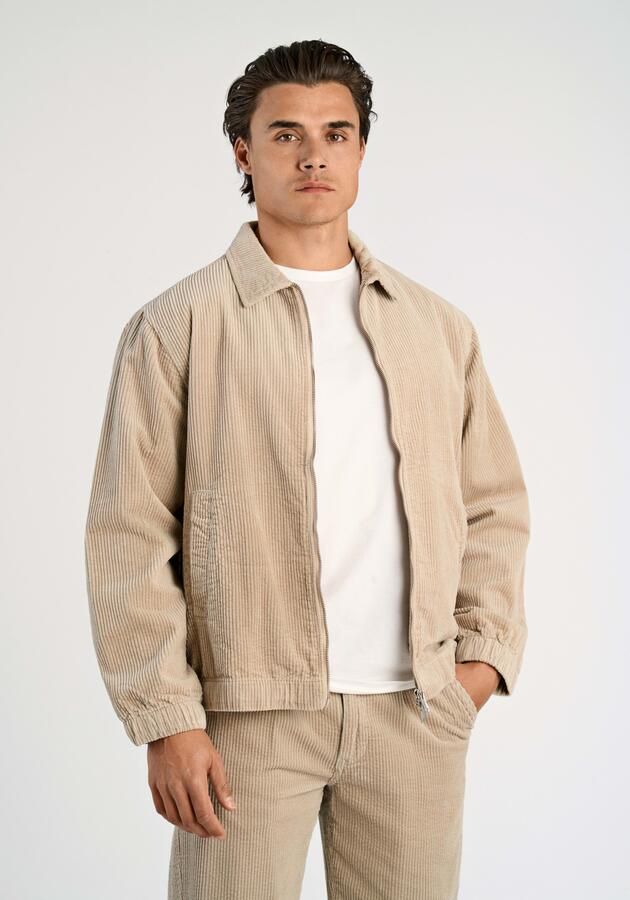 Lindbergh Regular fit overhemdjack in corduroy look met platte kraag Model 'Seersucker'