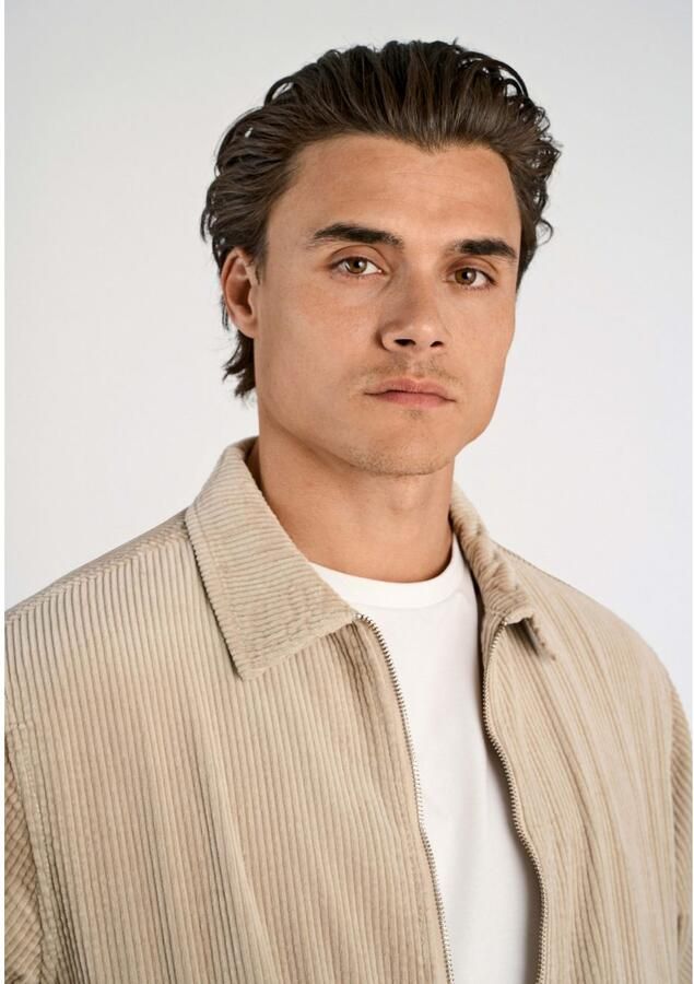 Lindbergh Regular fit overhemdjack in corduroy look met platte kraag Model 'Seersucker' - Foto 5