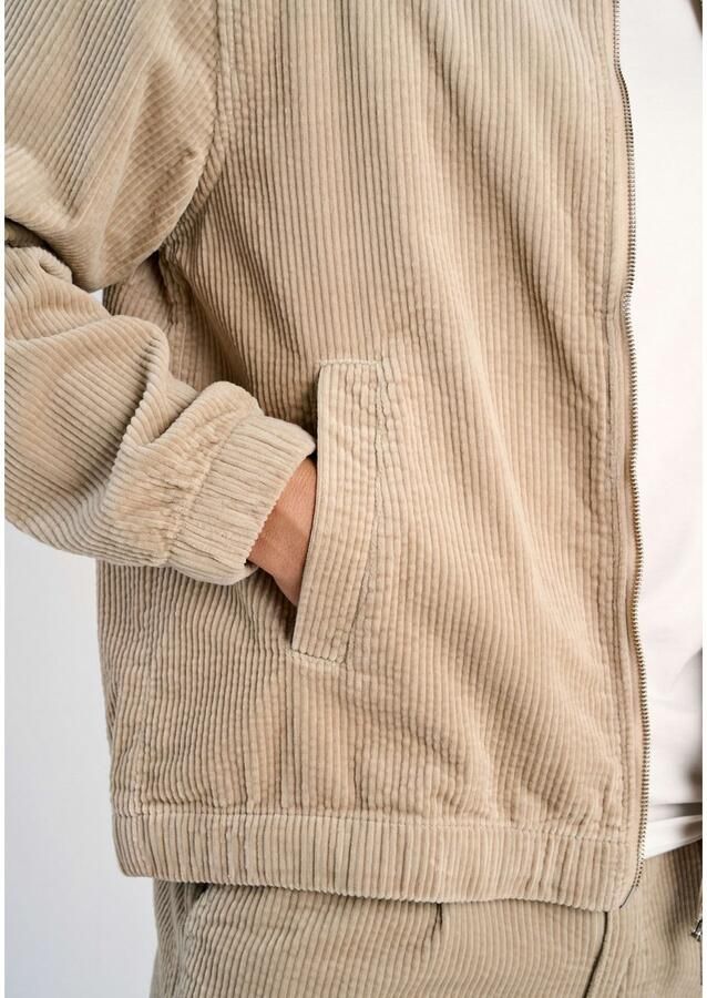 Lindbergh Regular fit overhemdjack in corduroy look met platte kraag Model 'Seersucker' - Foto 4