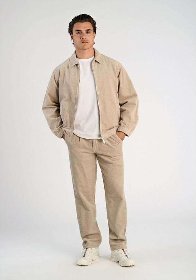 Lindbergh Regular fit overhemdjack in corduroy look met platte kraag Model 'Seersucker' - Foto 7