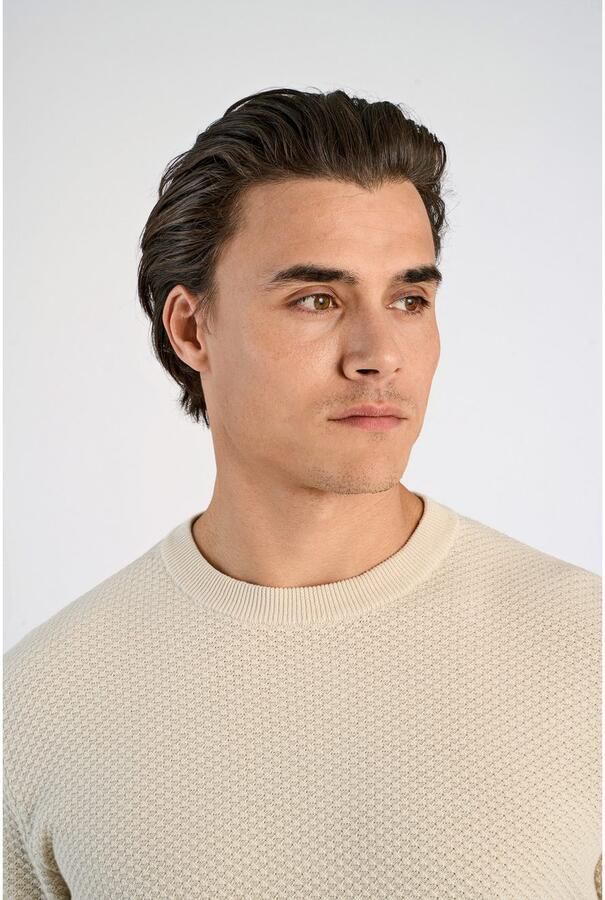 Lindbergh Gebreide pullover met structuurmotief en ronde hals - Foto 2