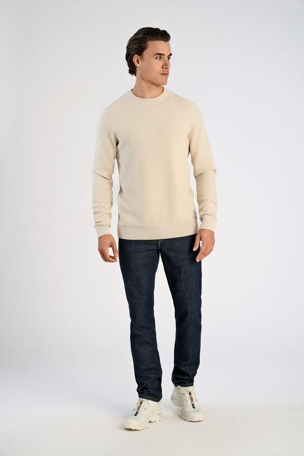 Lindbergh Gebreide pullover met structuurmotief en ronde hals - Foto 3