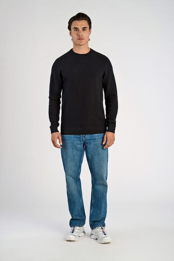 Lindbergh Gebreide pullover met structuurmotief en ronde hals - Foto 3