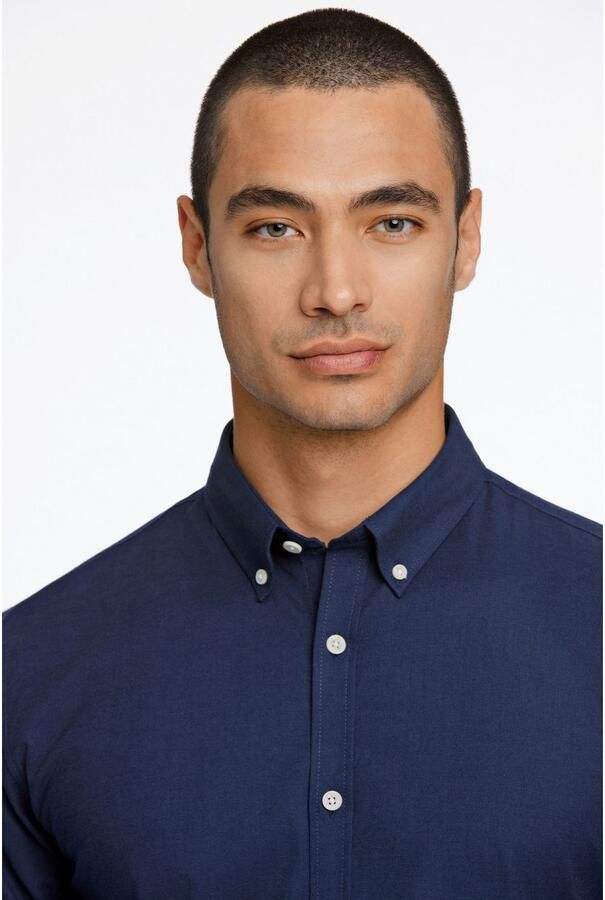 Lindbergh Regular fit vrijetijdsoverhemd van katoenmix model 'Oxford' - Foto 4