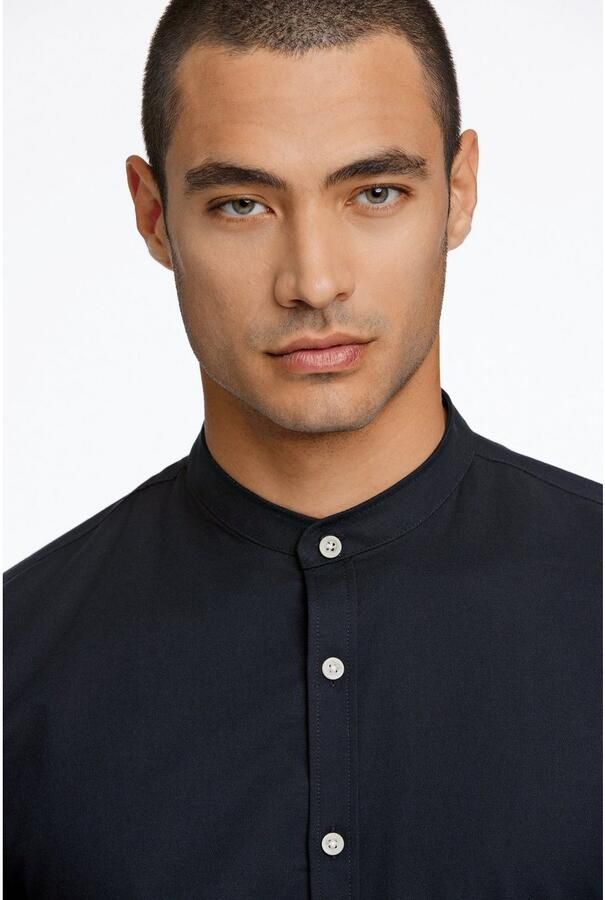 Lindbergh Slim fit vrijetijdsoverhemd met opstaande kraag model 'Oxford' - Foto 2