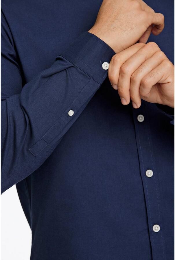 Lindbergh Slim fit vrijetijdsoverhemd met opstaande kraag model 'Oxford' - Foto 3