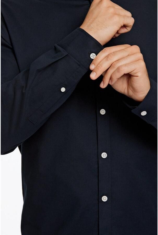 Lindbergh Slim fit vrijetijdsoverhemd met opstaande kraag model 'Oxford' - Foto 3