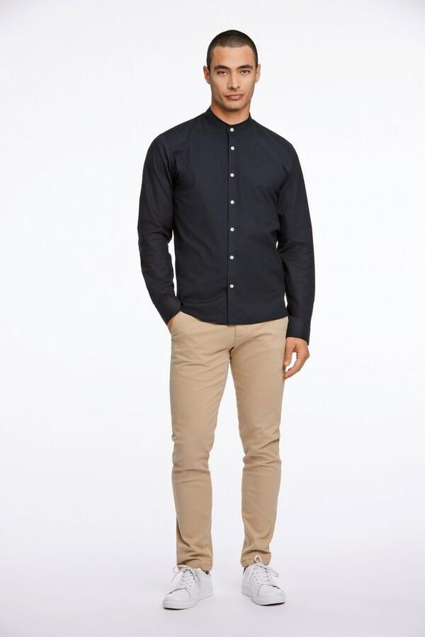 Lindbergh Slim fit vrijetijdsoverhemd met opstaande kraag model 'Oxford' - Foto 5