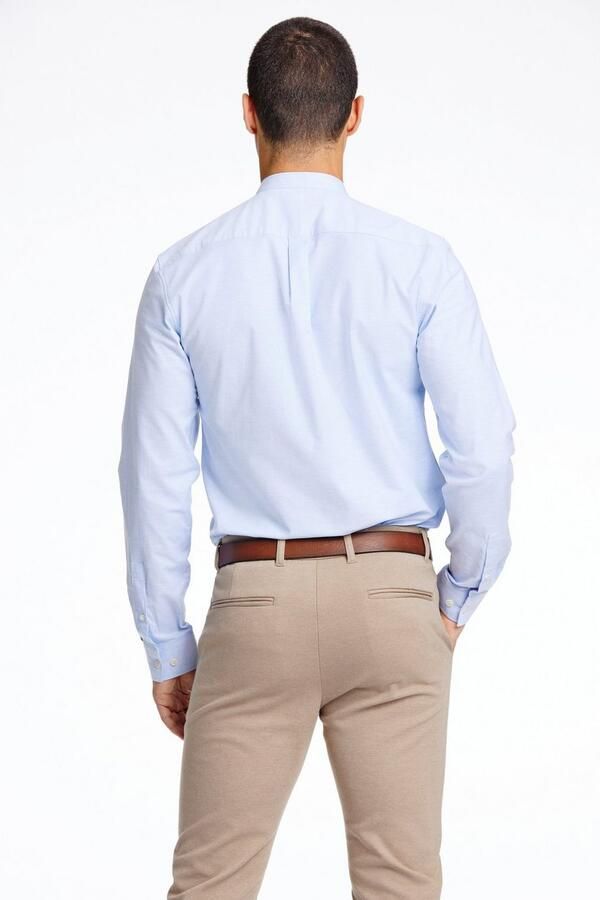 Lindbergh Slim fit vrijetijdsoverhemd met opstaande kraag model 'Oxford' - Foto 5