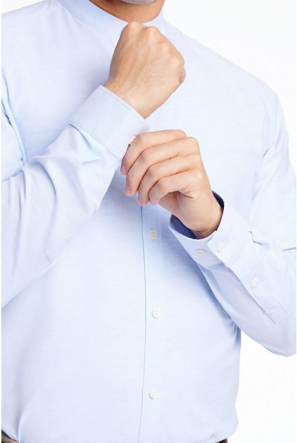 Lindbergh Slim fit vrijetijdsoverhemd met opstaande kraag model 'Oxford' - Foto 3