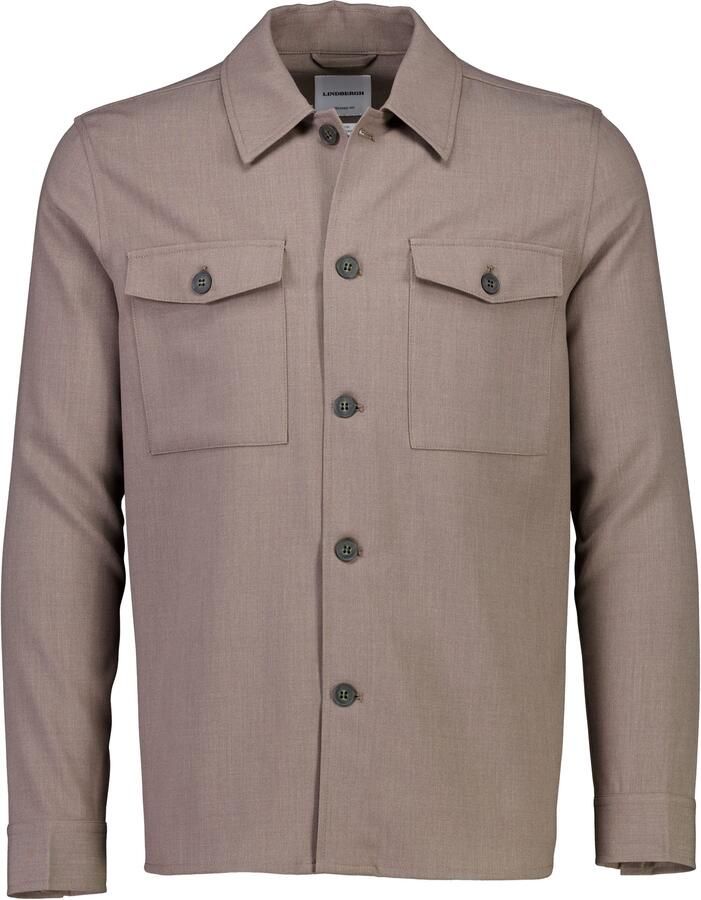 Lindbergh Relaxed fit overhemdjack met Kentkraag en borstzakken