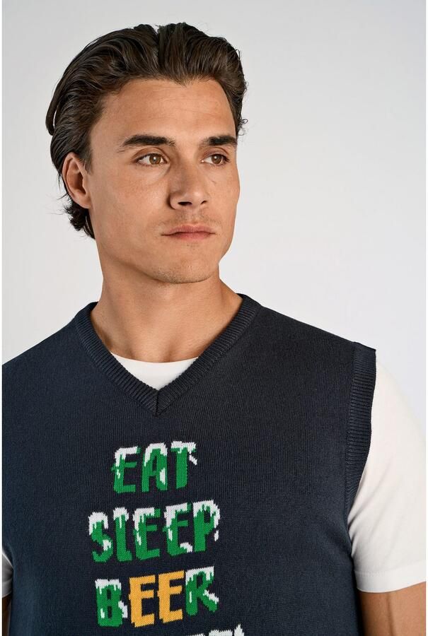 LINDBERGH Slip-over met kerstachtig intarsia patroon