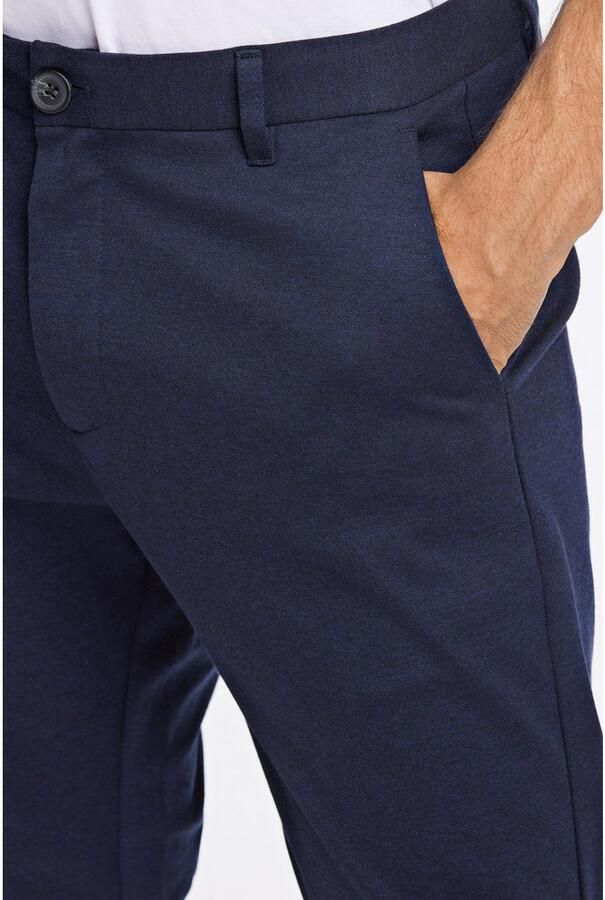 Lindbergh Slim fit stoffen broek met verkort model