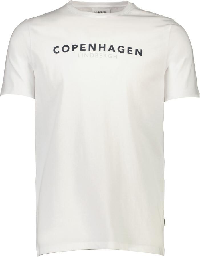 Lindbergh T-shirt met labelprint met statement model 'EARN'