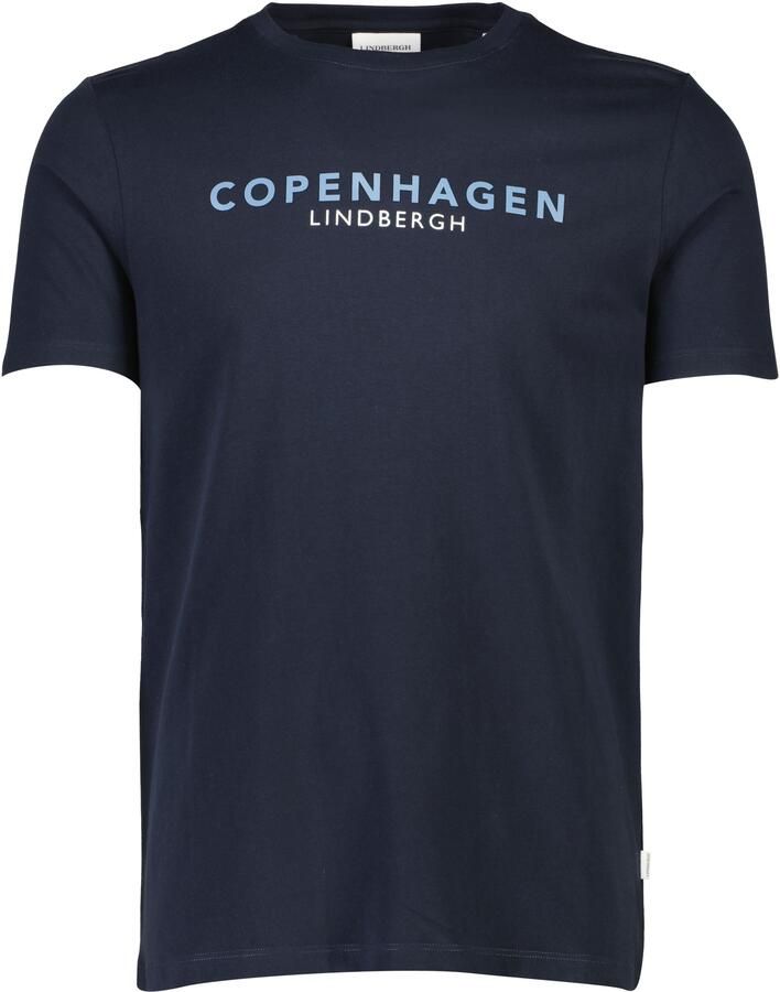 Lindbergh T-shirt met labelprint met statement model 'EARN'