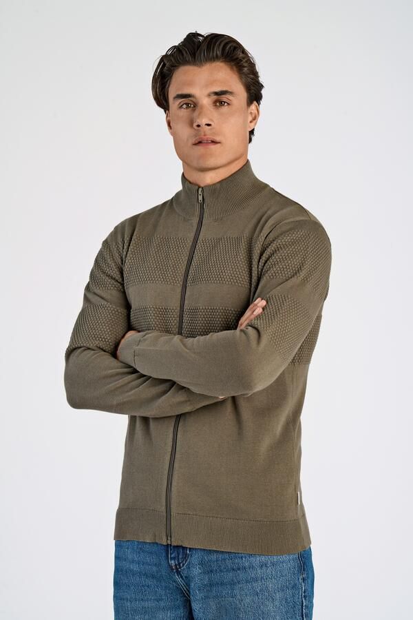 Lindbergh Cardigan met opstaande kraag en ritssluiting
