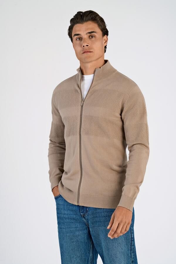 Lindbergh Cardigan met opstaande kraag en ritssluiting