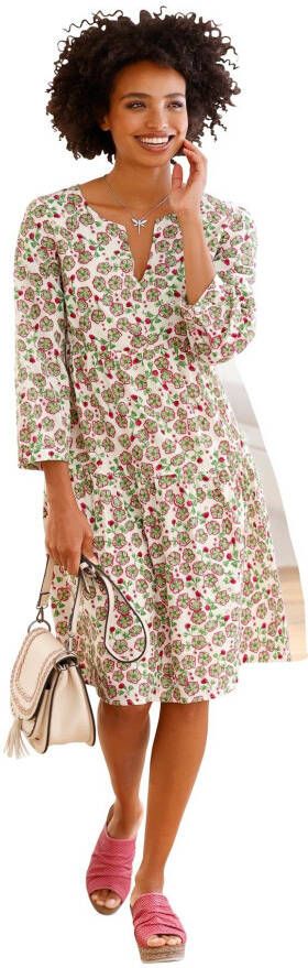 LINEA TESINI by Heine Gedessineerde jurk met modieuze bloemenprint