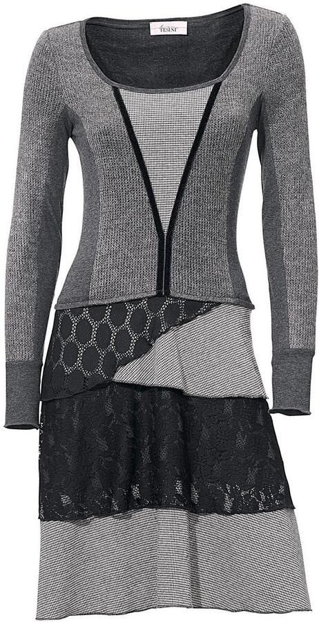 LINEA TESINI by Heine Gebreide jurk Jerseyjurk