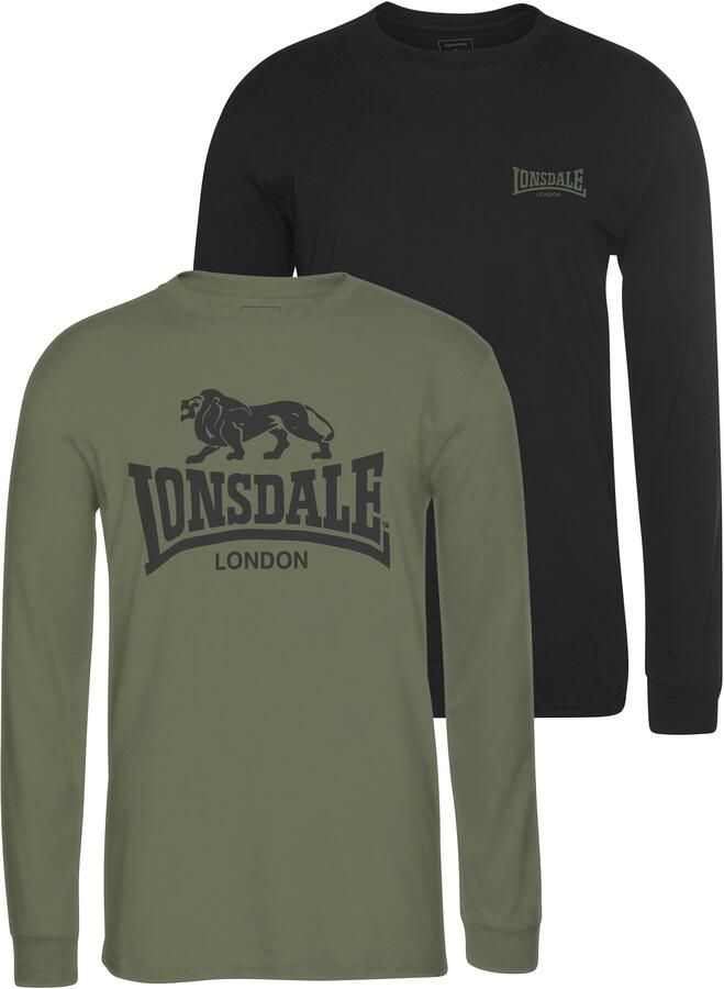Lonsdale Shirt met lange mouwen AYRSHIRE (2-delig Set van 2)